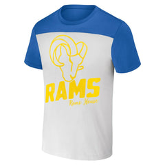 Los Angeles Rams NFL x Darius Rucker Collection Colorblocked T-Shirt - White/Royal outlet