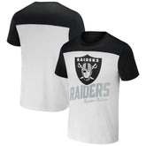 Las Vegas Raiders NFL x Darius Rucker Collection Colorblocked T-Shirt - White/Black cheap
