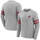 Arizona Cardinals NFL x Darius Rucker Collection Henley Long Sleeve T-Shirt - Heather Gray for sale