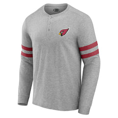 Arizona Cardinals NFL x Darius Rucker Collection Henley Long Sleeve T-Shirt - Heather Gray for sale