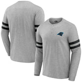 Carolina Panthers NFL x Darius Rucker Collection Henley Long Sleeve T-Shirt - Heather Gray sale