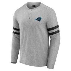 Carolina Panthers NFL x Darius Rucker Collection Henley Long Sleeve T-Shirt - Heather Gray sale