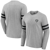 Las Vegas Raiders NFL x Darius Rucker Collection Henley Long Sleeve T-Shirt - Heather Gray discount