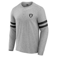 Las Vegas Raiders NFL x Darius Rucker Collection Henley Long Sleeve T-Shirt - Heather Gray discount