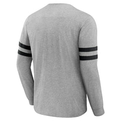 Las Vegas Raiders NFL x Darius Rucker Collection Henley Long Sleeve T-Shirt - Heather Gray discount