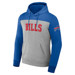 Buffalo Bills NFL x Darius Rucker Collection Color Blocked Pullover Hoodie - Heather Gray on sale