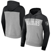 Las Vegas Raiders NFL x Darius Rucker Collection Color Blocked Pullover Hoodie - Heather Gray outlet