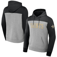 New Orleans Saints NFL x Darius Rucker Collection Color Blocked Pullover Hoodie - Heather Gray cheap