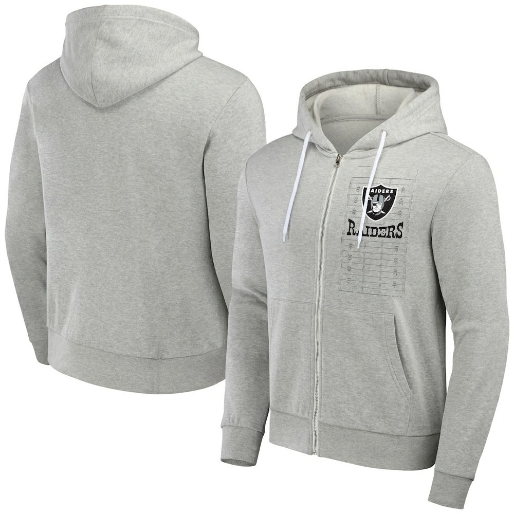 Las Vegas Raiders NFL x Darius Rucker Collection Domestic Full-Zip Hoodie - Heather Gray online