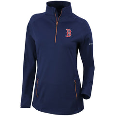 Boston Red Sox Women's Omni-Wick Outward Nine Quarter-Zip Pullover Top - Navy | Columbia
