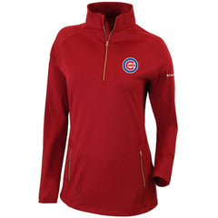 Chicago Cubs Women's Omni-Wick Outward Nine Quarter-Zip Pullover Top - Red | Columbia