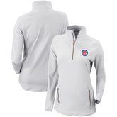 Chicago Cubs Women's Omni-Wick Outward Nine Quarter-Zip Pullover Top - White | Columbia