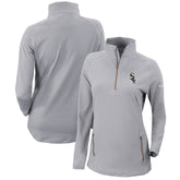 Chicago White Sox Women's Omni-Wick Outward Nine Quarter-Zip Pullover Top - Gray | Columbia