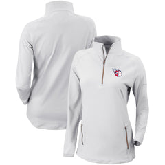 Cleveland Guardians Women's Omni-Wick Outward Nine Quarter-Zip Pullover Top - White | Columbia
