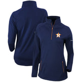 Houston Astros Women's Omni-Wick Outward Nine Quarter-Zip Pullover Top - Navy | Columbia