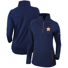 Houston Astros Women's Omni-Wick Outward Nine Quarter-Zip Pullover Top - Navy | Columbia