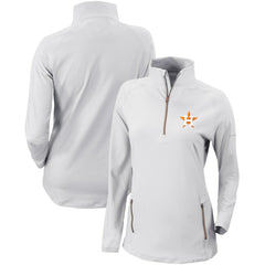 Houston Astros Women's Omni-Wick Outward Nine Quarter-Zip Pullover Top - White | Columbia