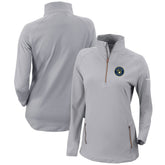 Milwaukee Brewers Women's Omni-Wick Outward Nine Quarter-Zip Pullover Top - Gray | Columbia