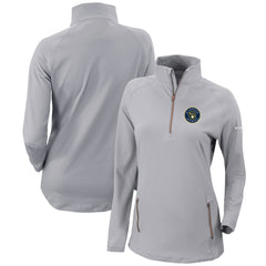 Milwaukee Brewers Women's Omni-Wick Outward Nine Quarter-Zip Pullover Top - Gray | Columbia