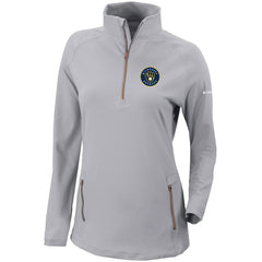 Milwaukee Brewers Women's Omni-Wick Outward Nine Quarter-Zip Pullover Top - Gray | Columbia