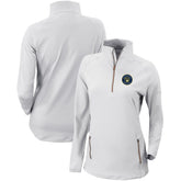 Milwaukee Brewers Women's Omni-Wick Outward Nine Quarter-Zip Pullover Top - White | Columbia
