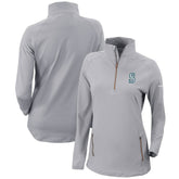 Seattle Mariners Women's Omni-Wick Outward Nine Quarter-Zip Pullover Top - Gray | Columbia