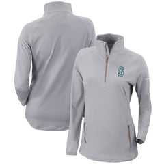 Seattle Mariners Women's Omni-Wick Outward Nine Quarter-Zip Pullover Top - Gray | Columbia