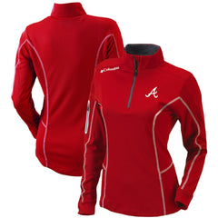 Atlanta Braves Women's Omni-Wick Shotgun Quarter-Zip Pullover Top - Red | Columbia