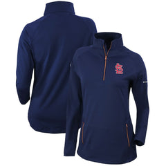 St. Louis Cardinals Women's Omni-Wick Outward Nine Quarter-Zip Pullover Top - Navy | Columbia