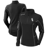 Chicago White Sox Women's Omni-Wick Shotgun Quarter-Zip Pullover Top - Black | Columbia