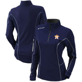 Houston Astros Women's Omni-Wick Shotgun Quarter-Zip Pullover Top - Navy | Columbia