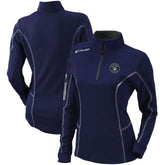 Milwaukee Brewers Women's Omni-Wick Shotgun Quarter-Zip Pullover Top - Navy | Columbia