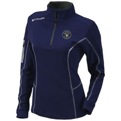Milwaukee Brewers Women's Omni-Wick Shotgun Quarter-Zip Pullover Top - Navy | Columbia