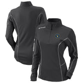 Milwaukee Brewers Women's Omni-Wick Shotgun Quarter-Zip Pullover Top - Charcoal | Columbia