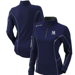 New York Yankees Women's Omni-Wick Shotgun Quarter-Zip Pullover Top - Navy | Columbia
