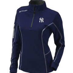 New York Yankees Women's Omni-Wick Shotgun Quarter-Zip Pullover Top - Navy | Columbia