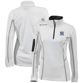 New York Yankees Women's Omni-Wick Shotgun Quarter-Zip Pullover Top - White | Columbia