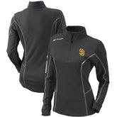San Diego Padres Women's Omni-Wick Shotgun Quarter-Zip Pullover Top - Charcoal | Columbia