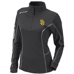 San Diego Padres Women's Omni-Wick Shotgun Quarter-Zip Pullover Top - Charcoal | Columbia