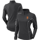San Francisco Giants Women's Omni-Wick Shotgun Quarter-Zip Pullover Top - Charcoal | Columbia