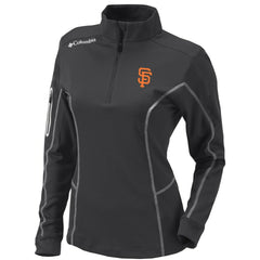 San Francisco Giants Women's Omni-Wick Shotgun Quarter-Zip Pullover Top - Charcoal | Columbia