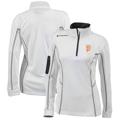 San Francisco Giants Women's Omni-Wick Shotgun Quarter-Zip Pullover Top - White | Columbia