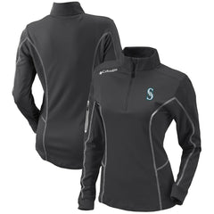 Seattle Mariners Women's Omni-Wick Shotgun Quarter-Zip Pullover Top - Charcoal | Columbia