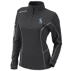 Seattle Mariners Women's Omni-Wick Shotgun Quarter-Zip Pullover Top - Charcoal | Columbia