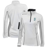 Seattle Mariners Women's Omni-Wick Shotgun Quarter-Zip Pullover Top - White | Columbia