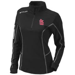 St. Louis Cardinals Women's Omni-Wick Shotgun Quarter-Zip Pullover Top - Black | Columbia