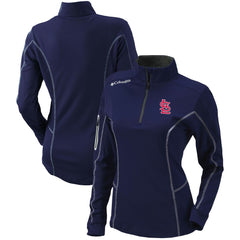 St. Louis Cardinals Women's Omni-Wick Shotgun Quarter-Zip Pullover Top - Navy | Columbia
