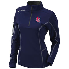 St. Louis Cardinals Women's Omni-Wick Shotgun Quarter-Zip Pullover Top - Navy | Columbia