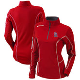 St. Louis Cardinals Women's Omni-Wick Shotgun Quarter-Zip Pullover Top - Red | Columbia