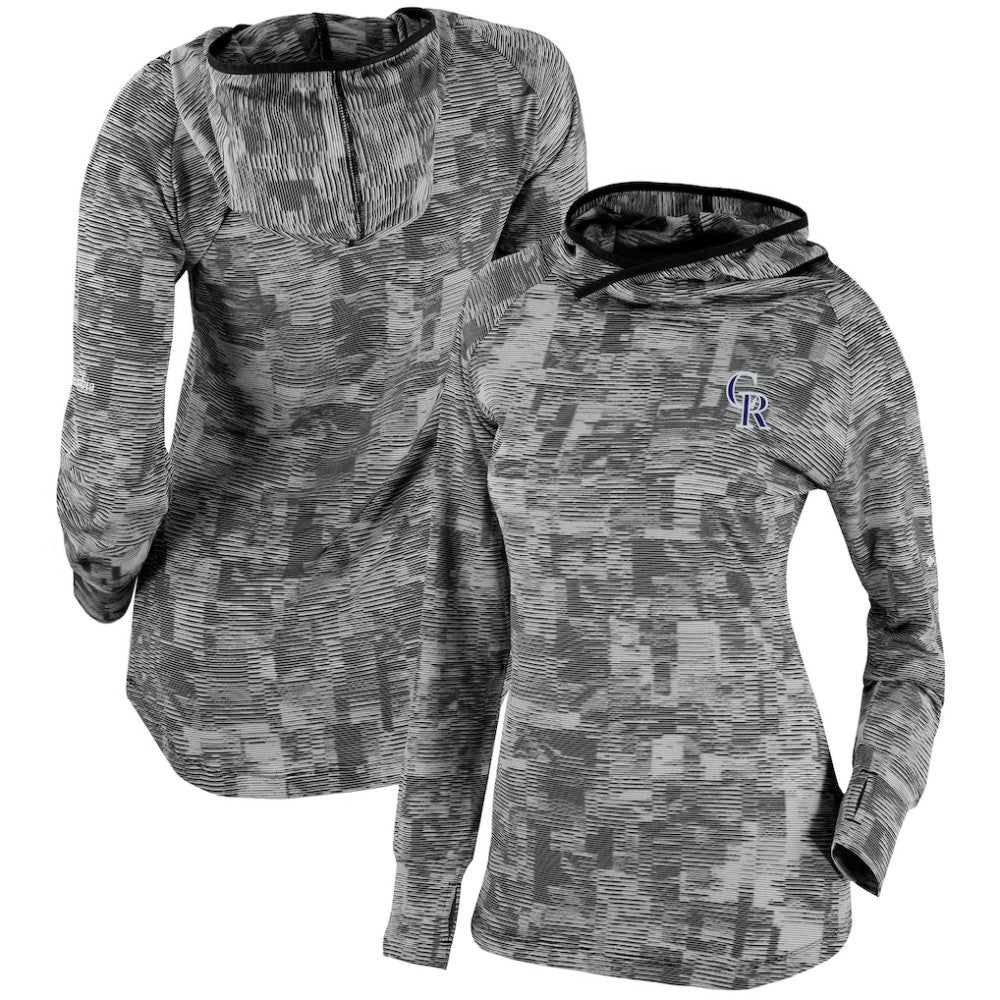 Colorado Rockies Women's Omni-Wick Sunday Ball Pullover Hoodie - Black | Columbia